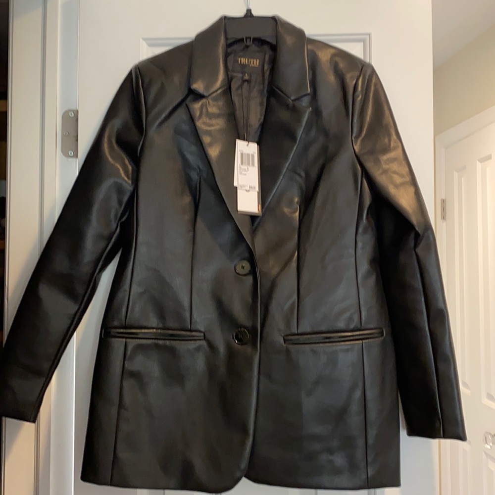 Truth by republic faux leather blazer